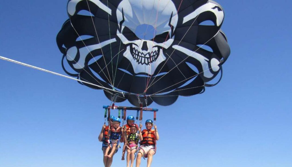 people parasailing