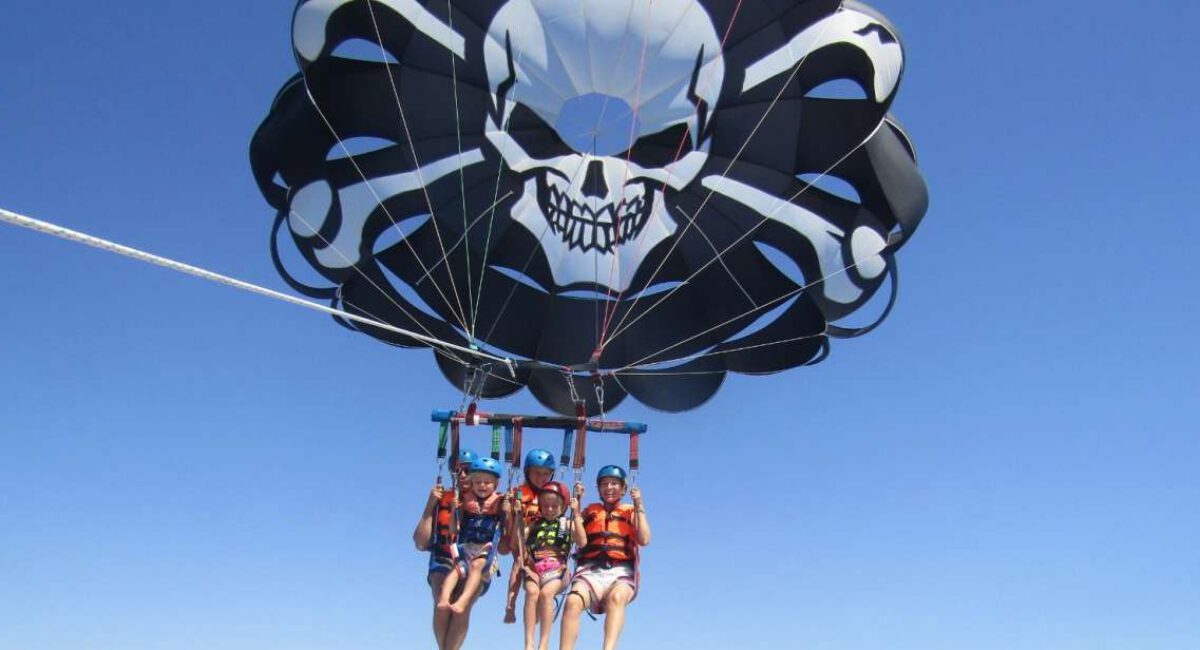 people parasailing