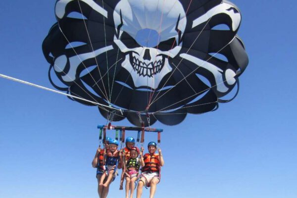 people parasailing